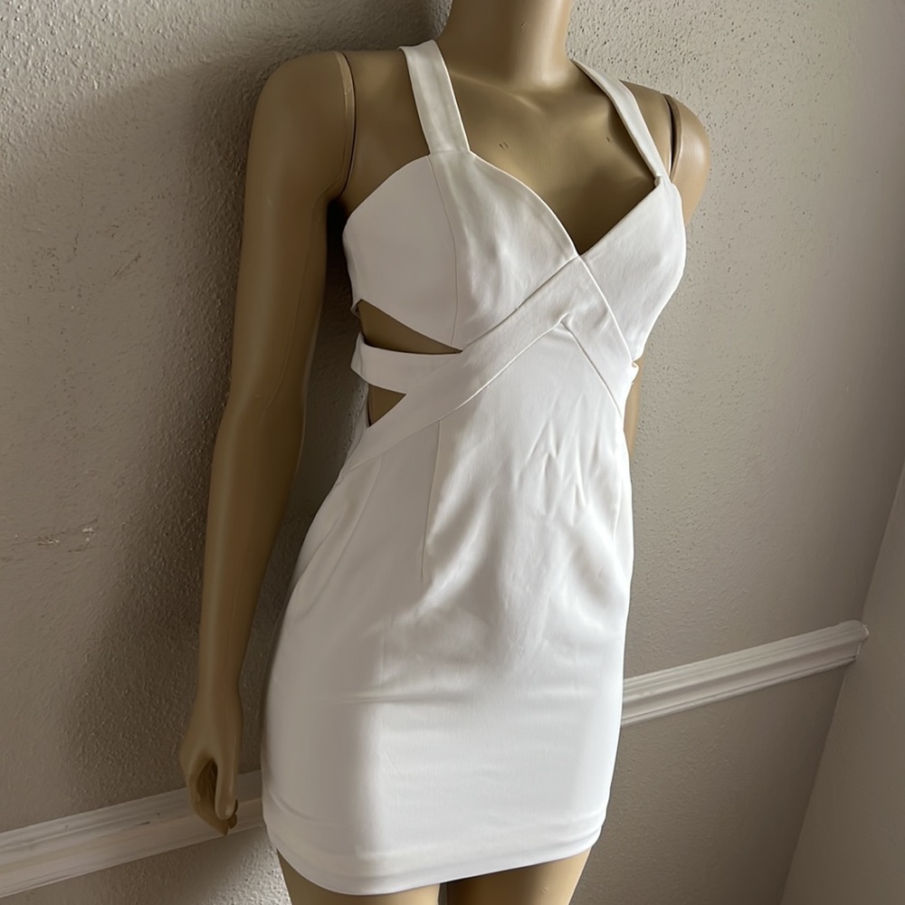 NWT Jay Godfrey Ortiz Cut Out Mini Dress in White sz 6